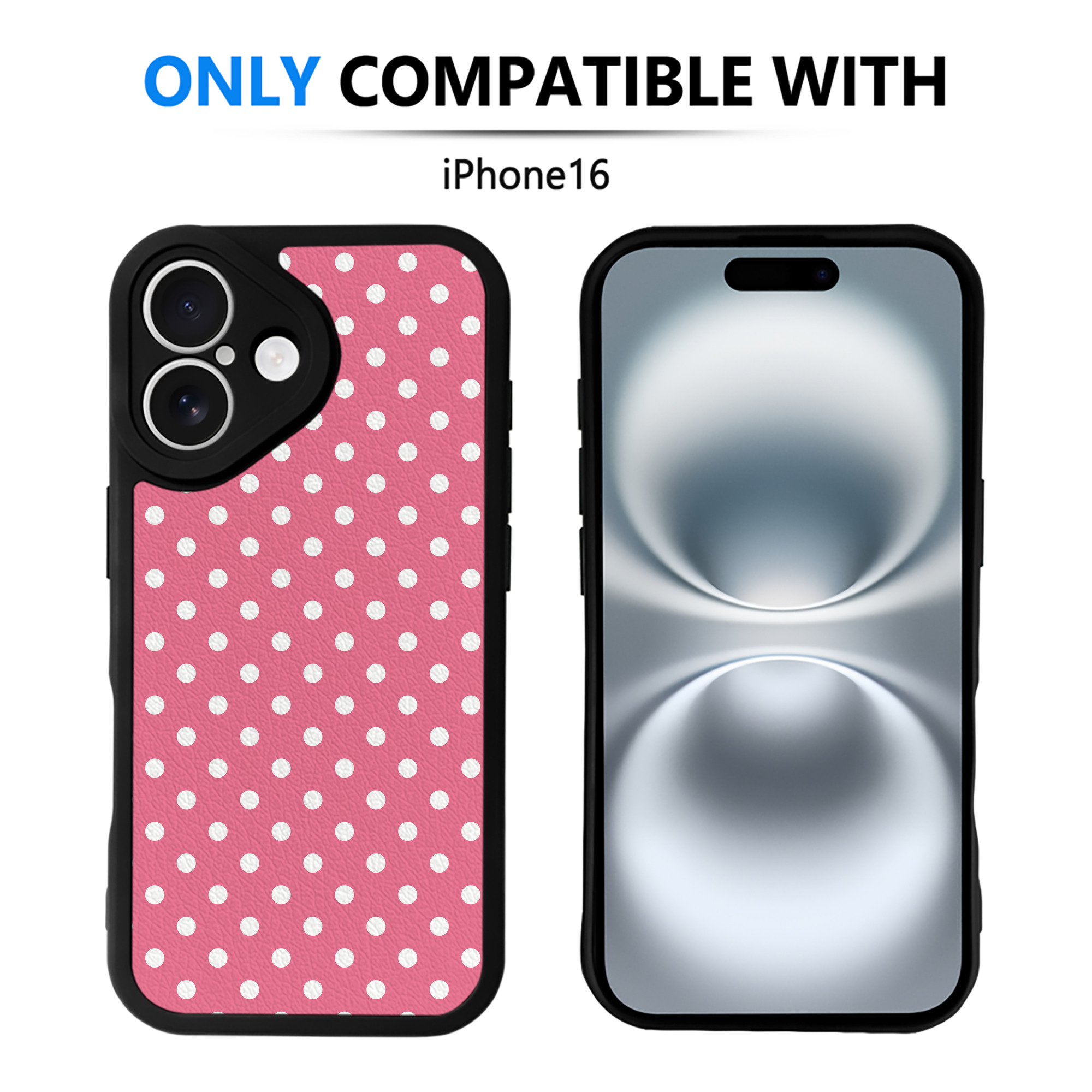 （画像用） Hello Kitty ハローキティ 【iPhone 16シリーズ対応】シリコンスマホケース（レザー調） 材質：シリコン